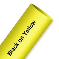Durable Heat Shrink Tube - 6mm (Black on Yellow)