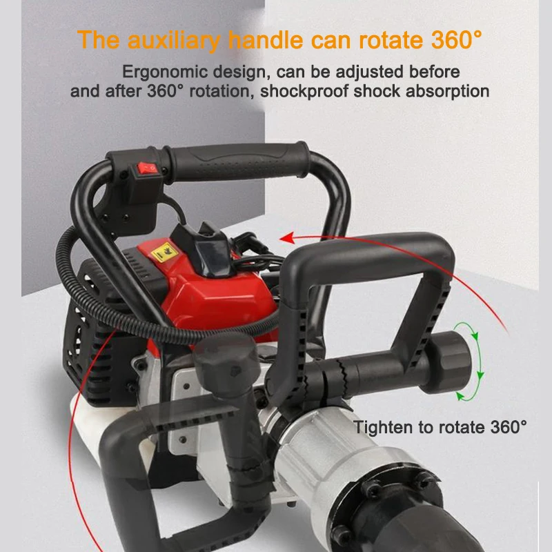 Multifunctional Gasoline Engine 32.6 CC 2-Stroke Pile Driver Machine  T-Bar Digging Trees And Drilling Soil Farm Gardening Tools 3