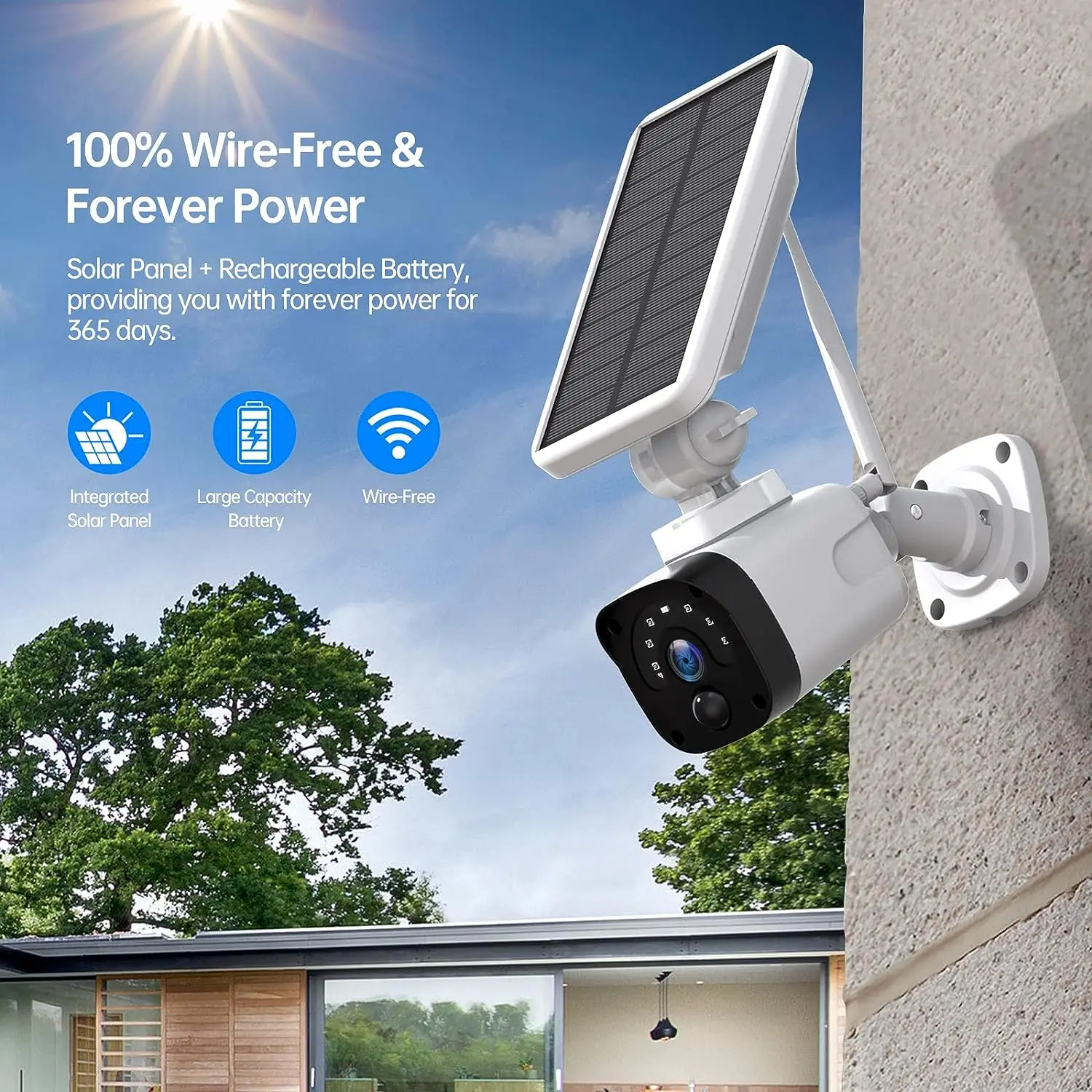 Solar Panel Wyze Cam Outdoor Wire Free Wyze Outdoor Camera