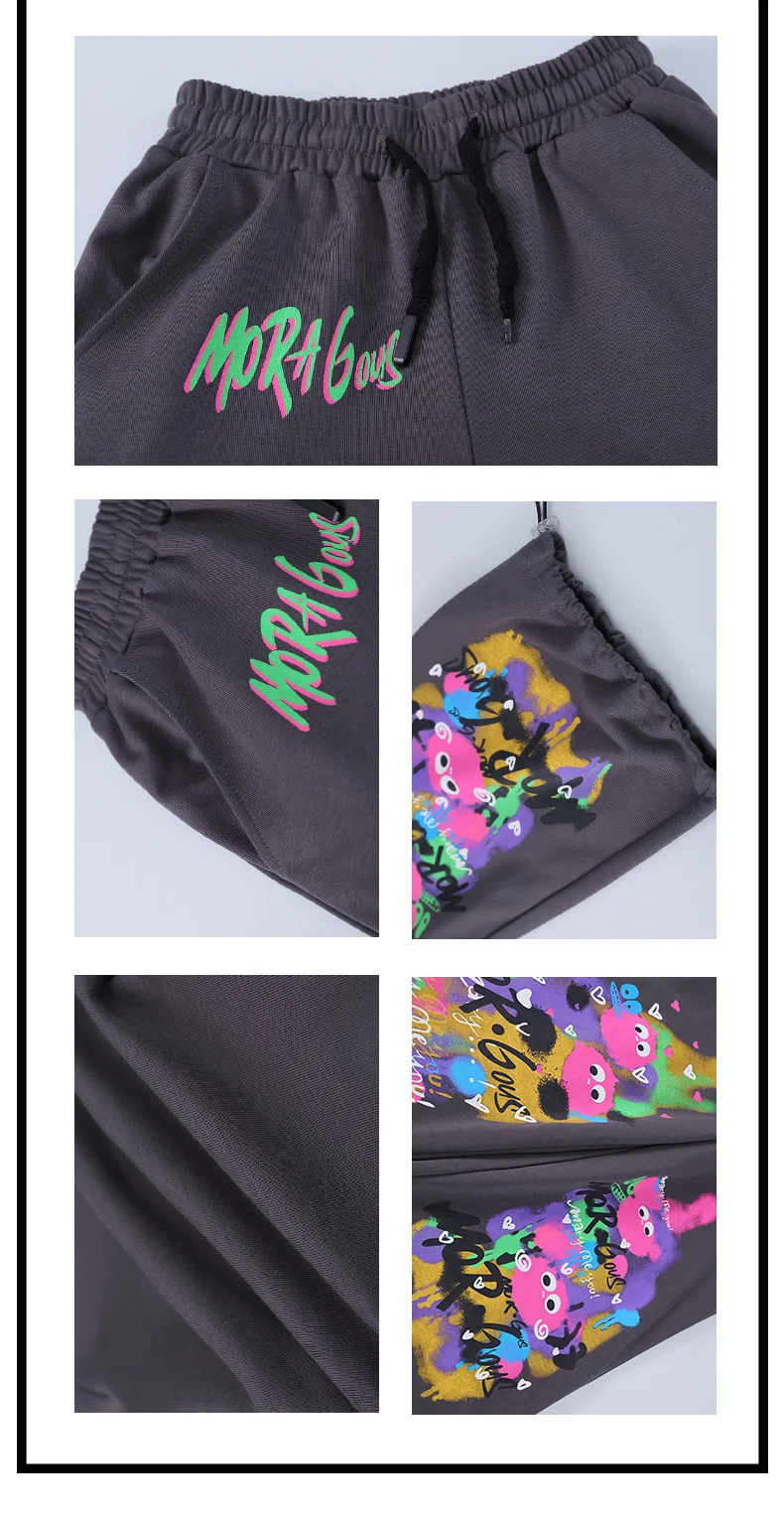 Graffiti Pants Set, Roupas Infantis, T-Shirt, Cool,