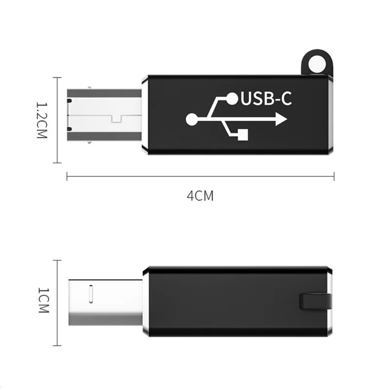 Universal USB Type C to USB B Adapter for Printers and MIDI Keyboards