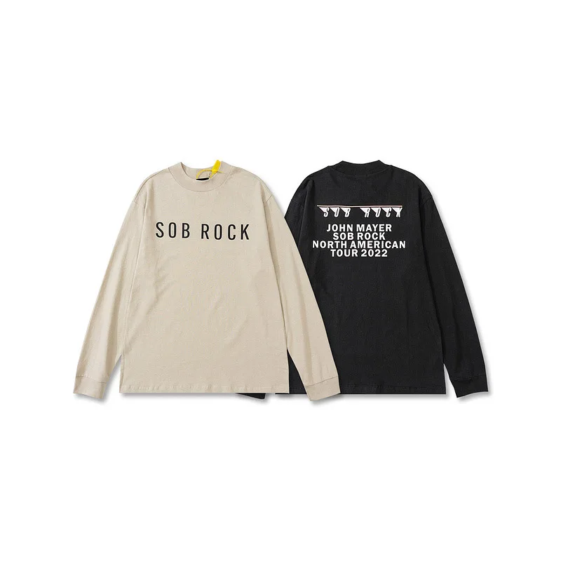 2022fw Fashion Sob Rock Souvenir LS T-Shirts High Quality Liminted Letter Print Long Sleeve T shirt Men Hip hop Streetwear