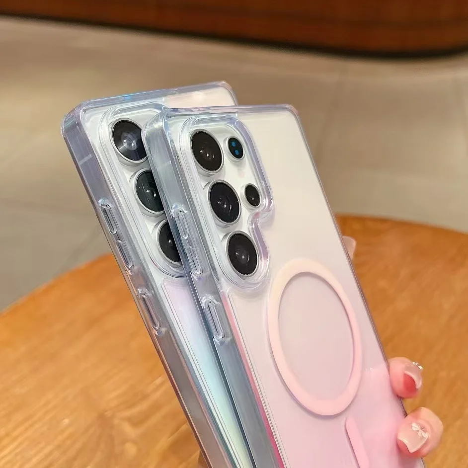 Gradient Transparent Magnetic Luxury Case - Hard Protective Cover