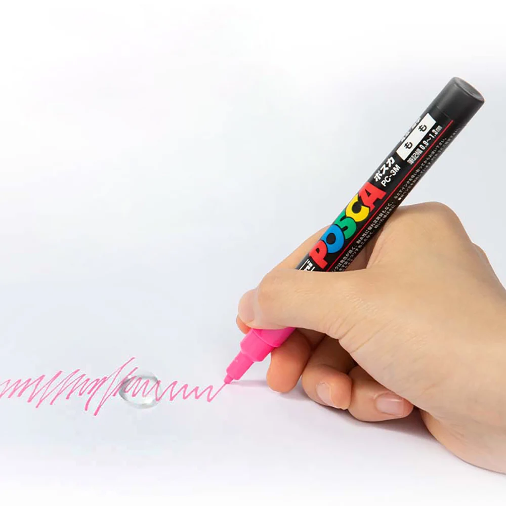 Uni Posca Marker-Extra Fine Point PC-1M Poster Advertising Graffiti Painting Supplies Waterproof Pigment Ink Art Supplies 1 Pcs