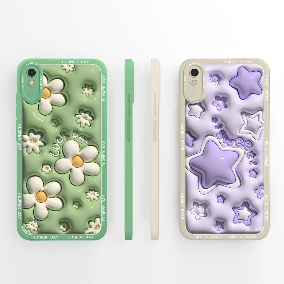 Beautiful Flower Phone Cases For Xiaomi Redmi 9A 9AT 9C 9 9 Prime Soft Silicone Back Cover For Redmi 9 Shockproof Coques Fundas