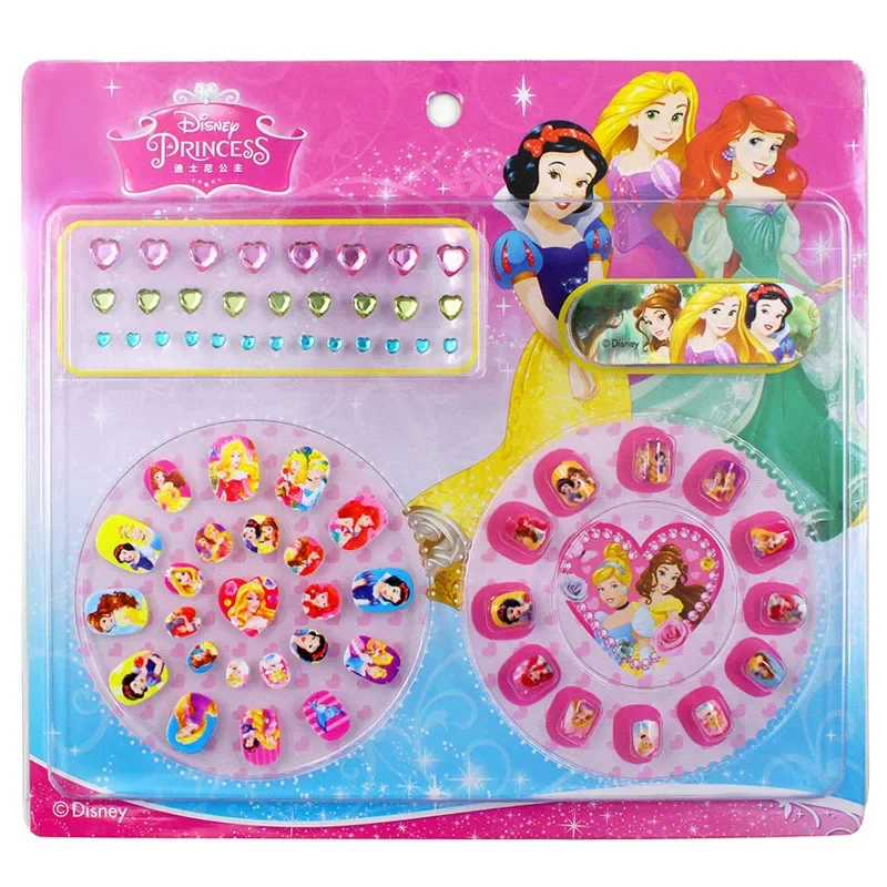 Disney Genuine Child Makeup Toy Nail Sticker Toy Diamond Mini Nail Sticker Frozen Sophia Manicure Paste makeup toy,nail art toys