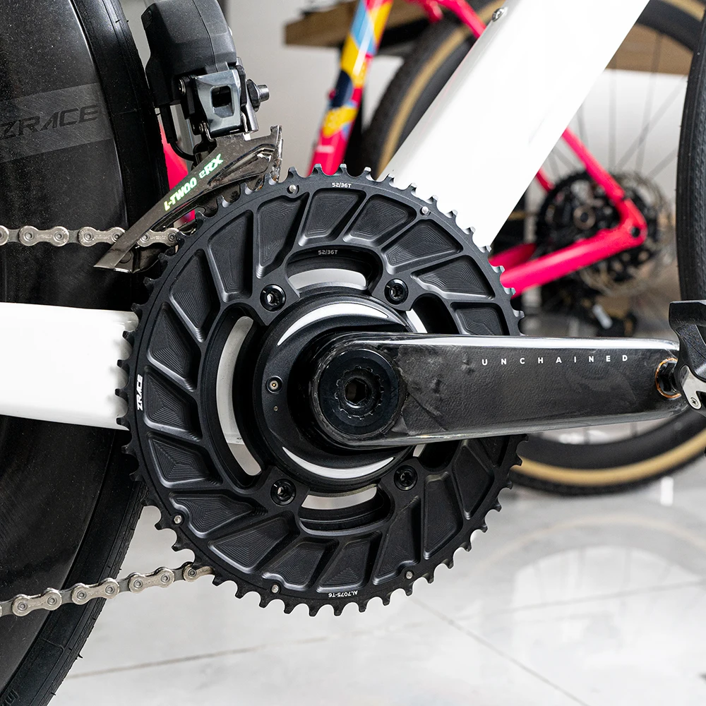 ZRACE UNCHAINED Kettenblatt 105 R7000 R7100 / ULTEGRA R8000 R8100/DURA-ACE R9100 R9200 Asymmetrisches Straßenkettenblatt 50-34 52-36 54-40 – Detail 10