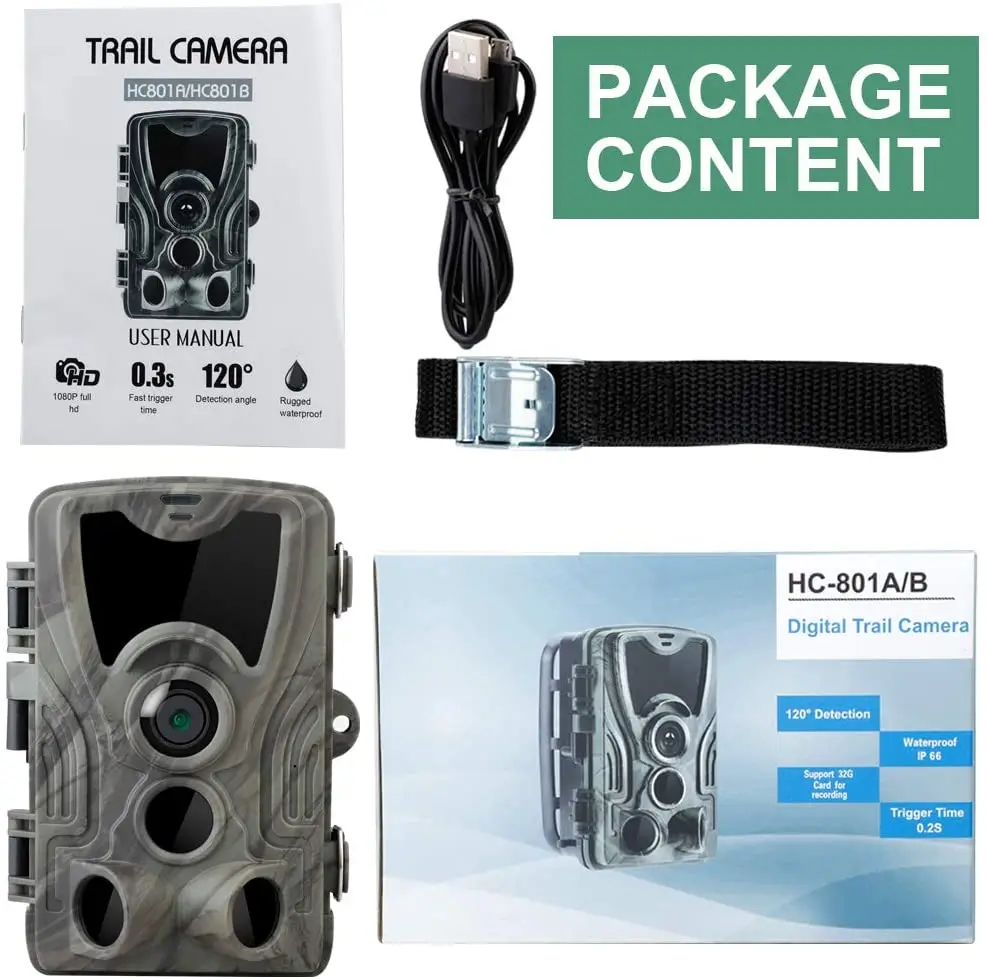 HC801A Hunting Trail Camera Wildlife Camera With Night Vision Motion Activated Outdoor Trail Camera Trigger Wildlife Scouting 5