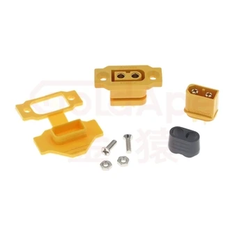 AMASS Quick Charge XT60E-F.B เครื่องบินรุ่นแบตเตอรี่ Gold-plated 30A High Current หญิงติดตั้ง XT60 Connector สีดํา 10