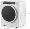 13.2LB Portable Clothes Dryer, 3.5 Cu.Ft High End Front Load Tumble Laundry Dryer with LCD Touch Screen, Stainless Steel Tub 6