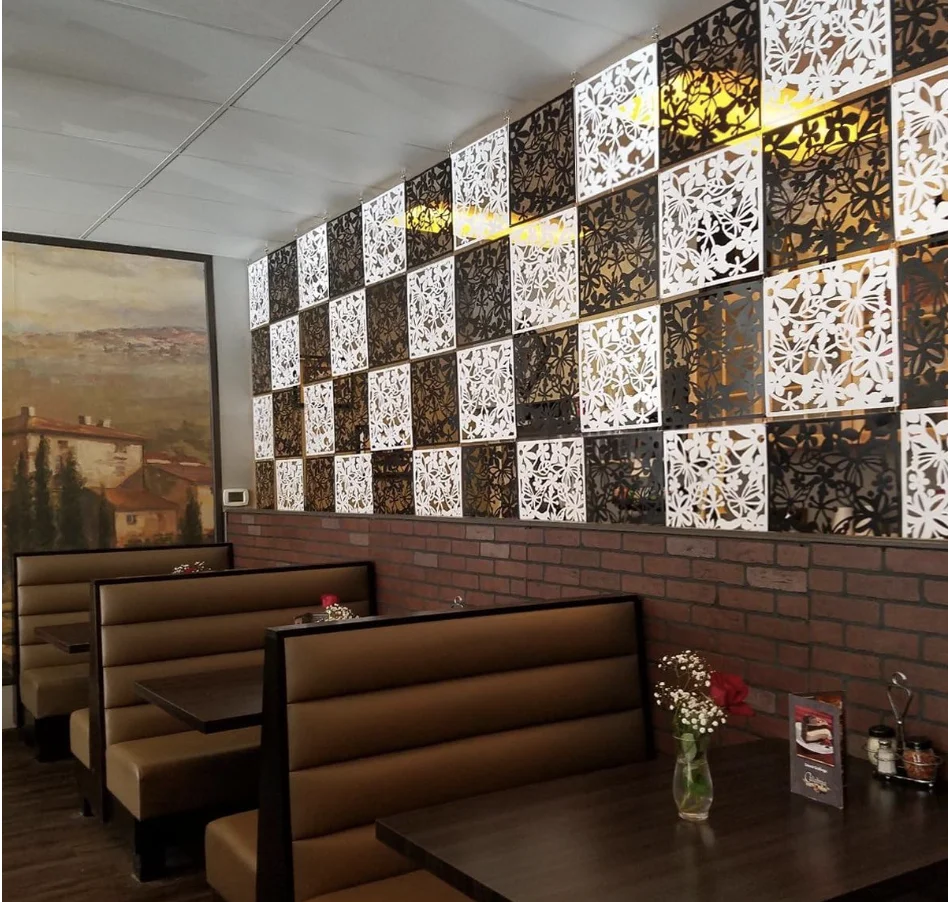 DIY Hanging Room Divider Made of Environmentally PVC, 12 PCS Partitions Panels Screen for Decorating Bedding, Dining, Study and