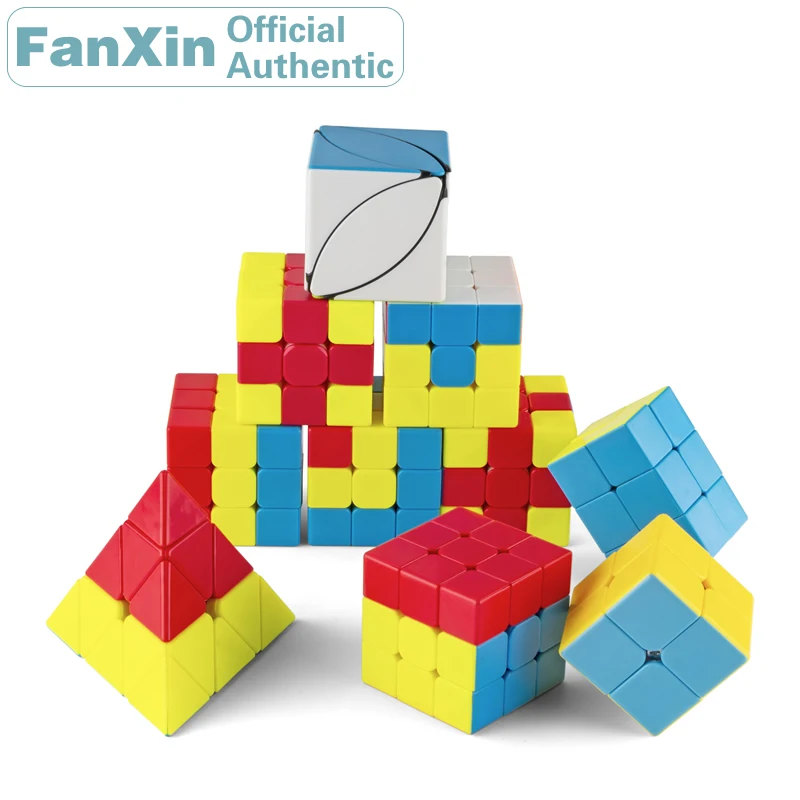 FanXin Enlightenment 3x3x3 Magic Cube Unicorn/Chips/Red Hat Speed Puzzle Kindergarten Elementary Education Toys For Children