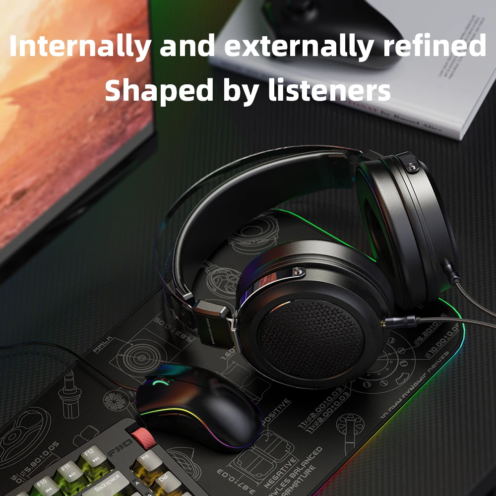 FiiO JT1 3.5mm Studio Headphones for Recording Gaming with