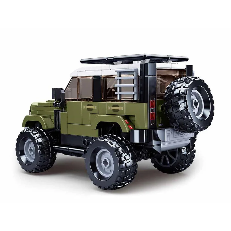 Sluban 317PCS 하드 라인 오프로드 차량 모델 벽돌 SUV 탱크 도시 피규어 빌딩 블록 어린이를위한 교육 장난감