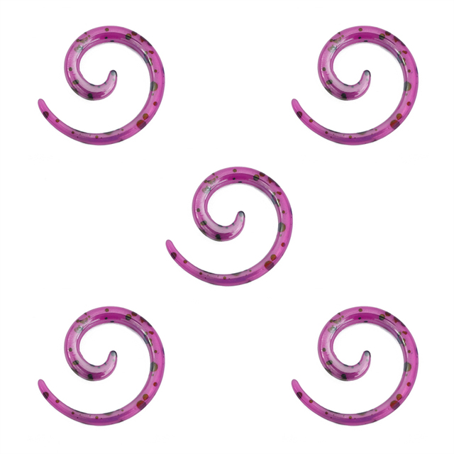 1.2-8mm Acrylic Spiral Ear Gauges Fake Ear Tapers Stretching Plugs Tunnel Expanders Earlobe Cartilage Body Piercing Jewelry
