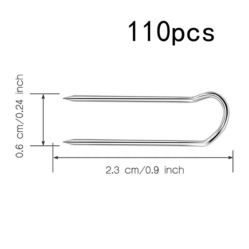 110개 U-DIY 핀, 구부리기 쉽지 않은 견고한 금속, DIY 공예, 홈 데코 및 다양한 장면에서 사용 가능