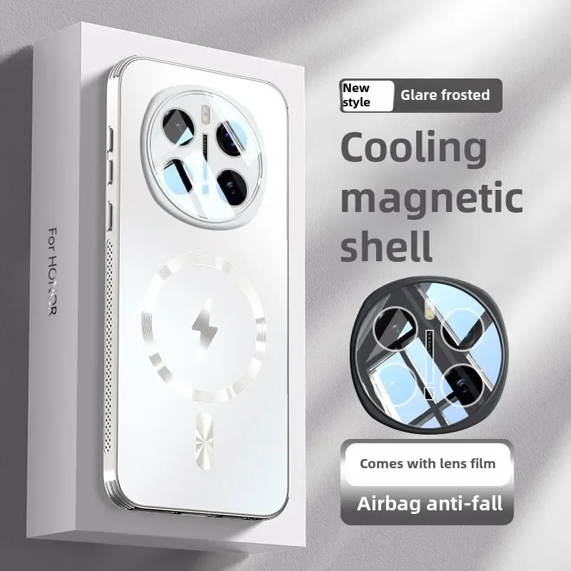 MagSafe Matte Frosted Shockproof Case with Lens Protection and Magnetic Features