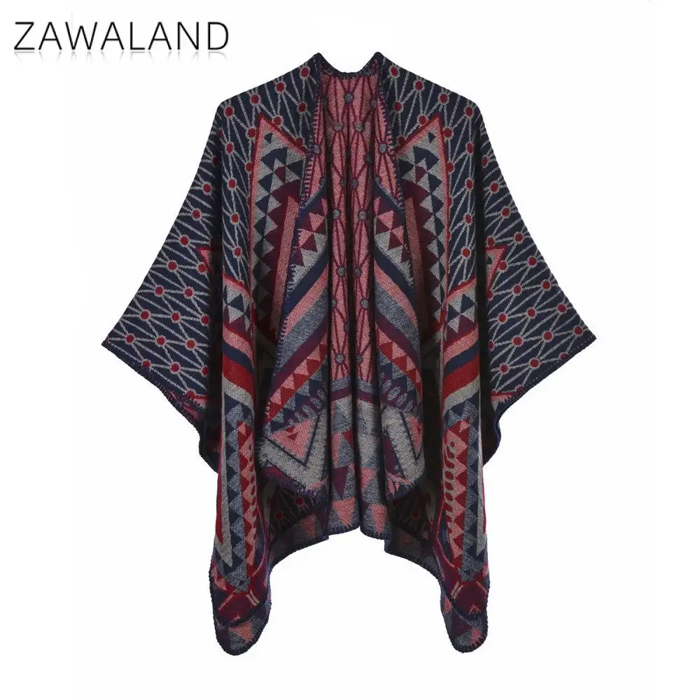 

2021 European and American Fashion Split Big Shawl Cloak Retro Fashion Simple Shawl Blanket Autumn/winter Silk Warm Neckerchief