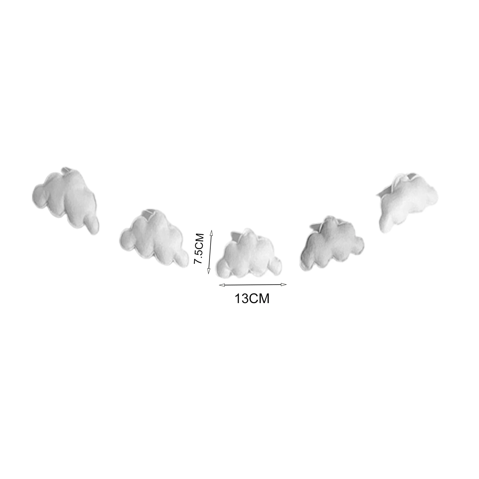Nordic Cute Cloud Hanging Decor Garland Party Kids Room Hanging Wall Decor Tent Bed Baby Shower Bunting Ornament 6