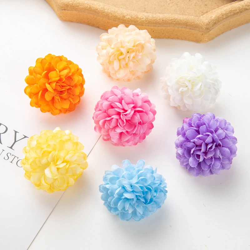 Artificial Hydrangea Flowers 100PCS Wedding Home Party Room Decoration Christmas Candy Box Fake Silk Scrapbook Plants