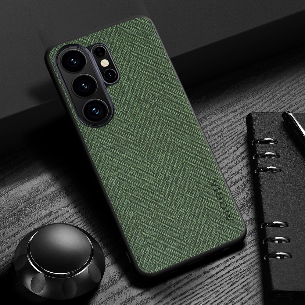 Lightweight Durable Wood Grain Leather Cover Case