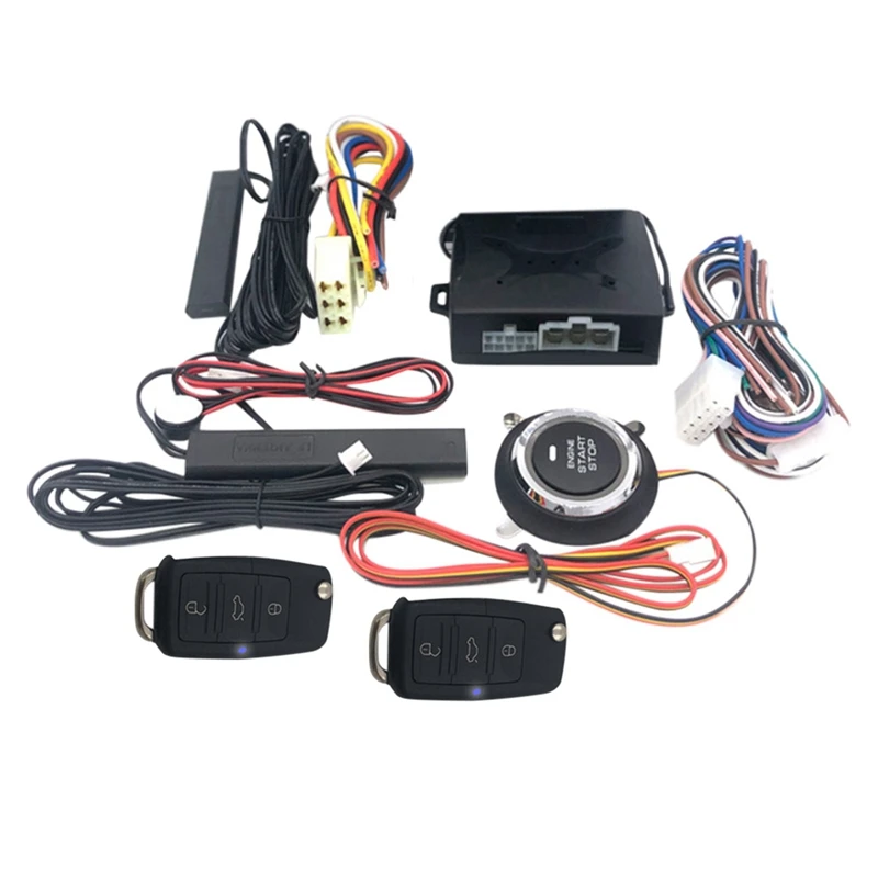 

Car One-Button Start Anti-Theft System PKE Keyless Entry Kit Car One-Button Start Stop Button Central Lock