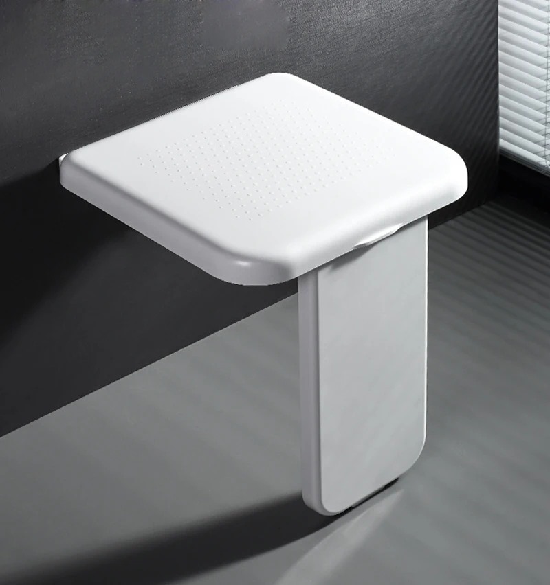 Bathroom Folding Shower Seat Wall mounted Stool Elderly Bath Chair Invisible Porch Shoes 40*39*45.5 cm bearing 220kg