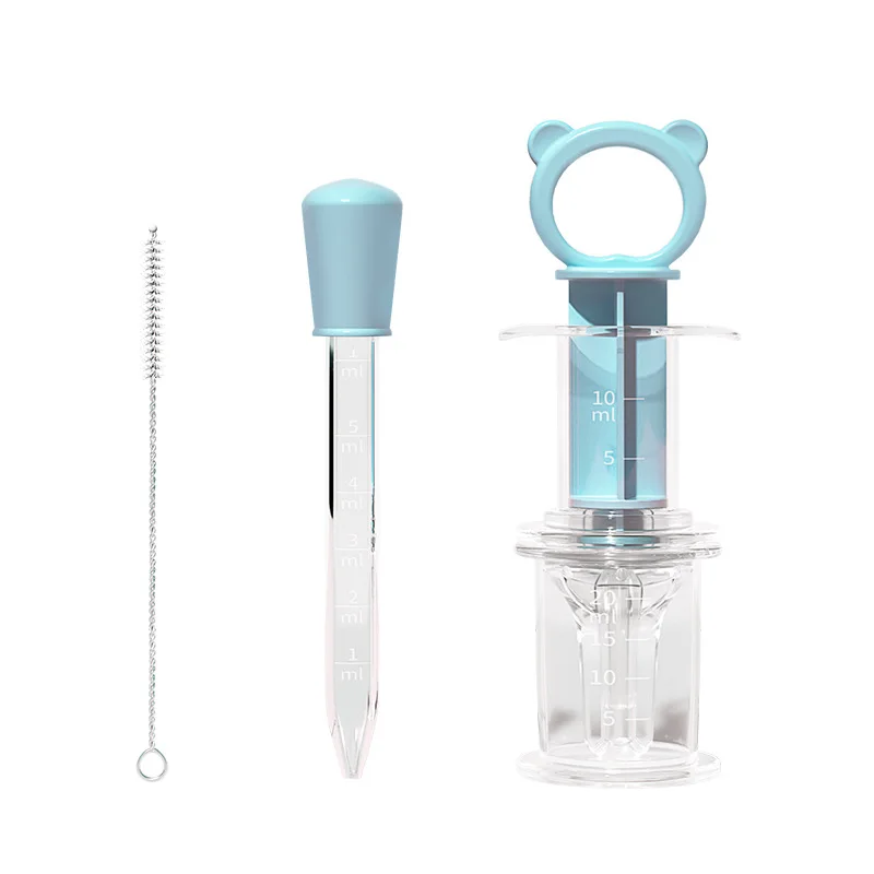 Portable Infant Baby Dropper Type Feeder Safety Anti-Choke Silicone Pp Syringe Type BPA-Free Toddler Medicine Feeder Storage Box medicine feeder