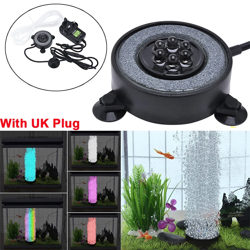 

Underwater Submersible Fish Tank Light Color Changing LED Air Bubble Light Aquarium Air Bubble Lamp Making Oxygen For Fish Tank