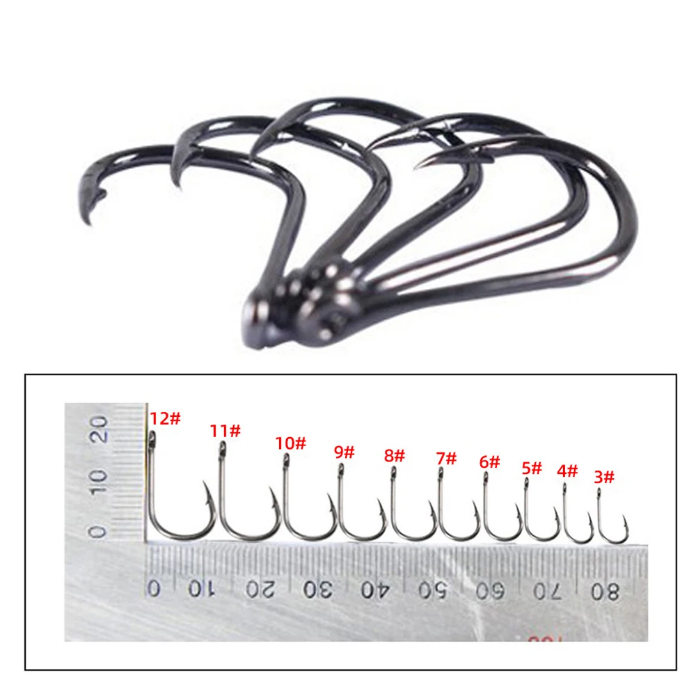 Circle Offset Hooks Saltwater Fishing Hooks Kit 160Pcs High Carbon