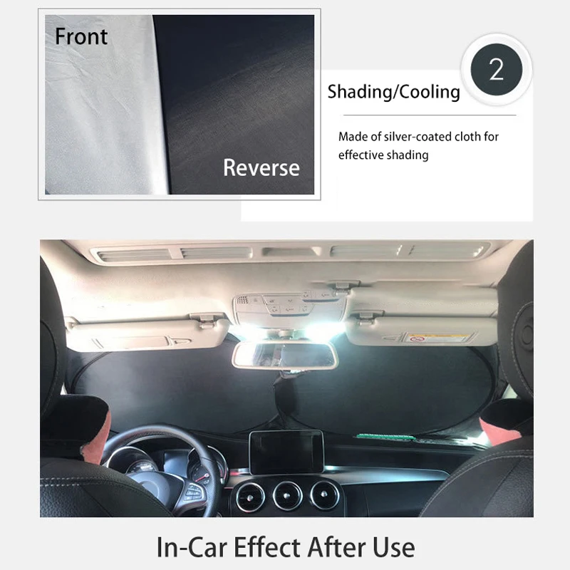 Car Window Sunshade Cover Sun Shade Windshield Visor Protector Windscreen Folding Auto UV Protection Curtain Styling Accessories