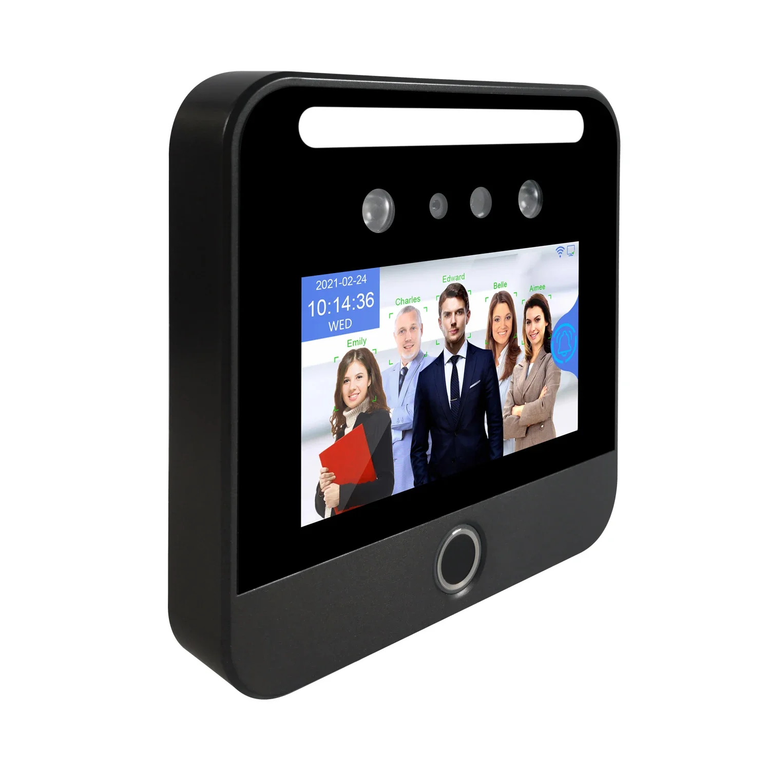 

5 inch Touch Screen Face Recognition Dynamic Employe Time Attendance Device TCP/IP USB Fingerprint Access Control 125Khz RFID
