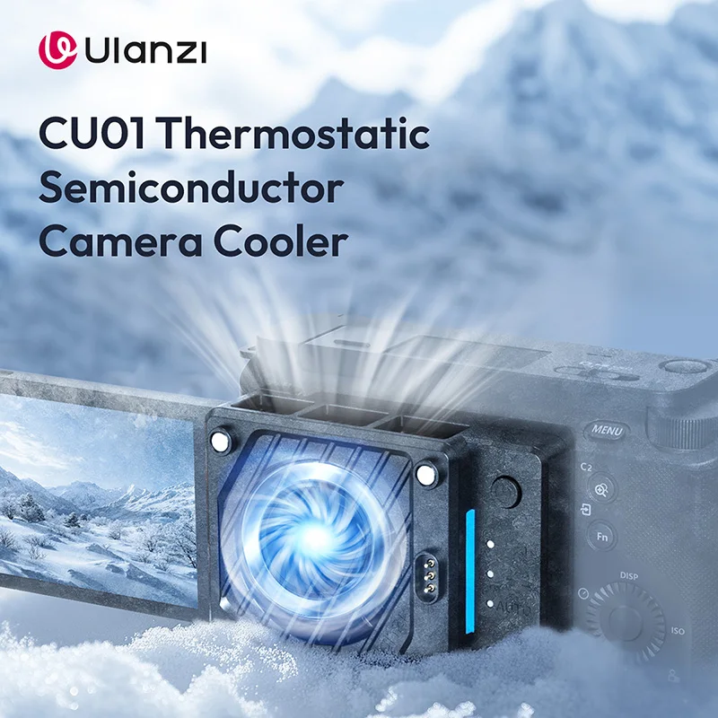 Camera Cooler Ulanzi CU01 Thermostatic Semiconductor Camera Cooler for Sony ZV-1 FX30 A7S3 Canon SX70 Nikon Z30 LUMIX FUJIFILM