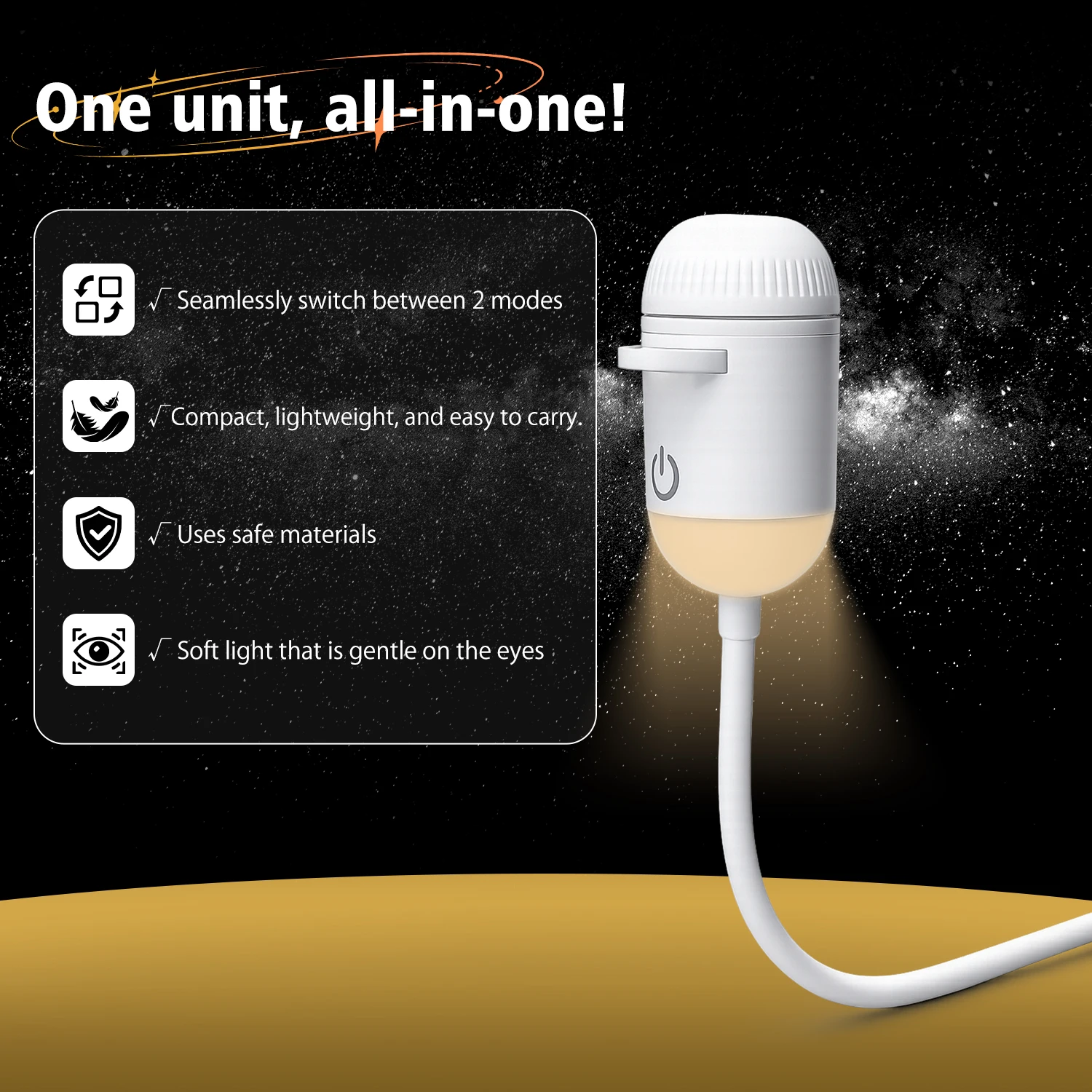 รูปสินค้า ไฟฉาย USB ปรับระยะโฟกัส สร้างบรรยากาศหลากหลาย