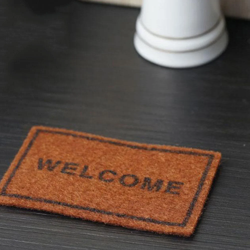 

2 Pcs Carpet House Rug Scene Layout Prop Mini Simple Miniature Model Cloth Creative