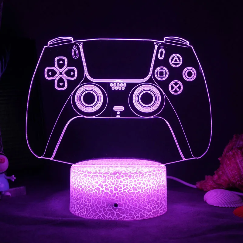 Светодиодная настольная лампа 3d для игровой комнаты светильник декоративный