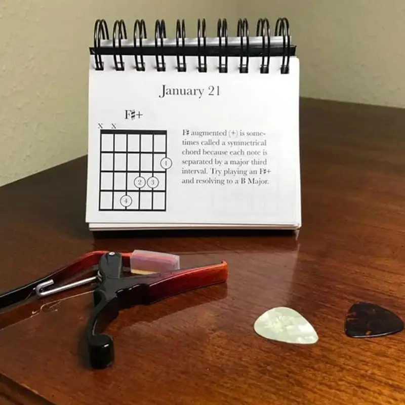 2023 Creative Guitar Chord Calendar With All Basic Chords 365 Days Desk Calendar Guitar Gift For Beginners Students Teachers 5
