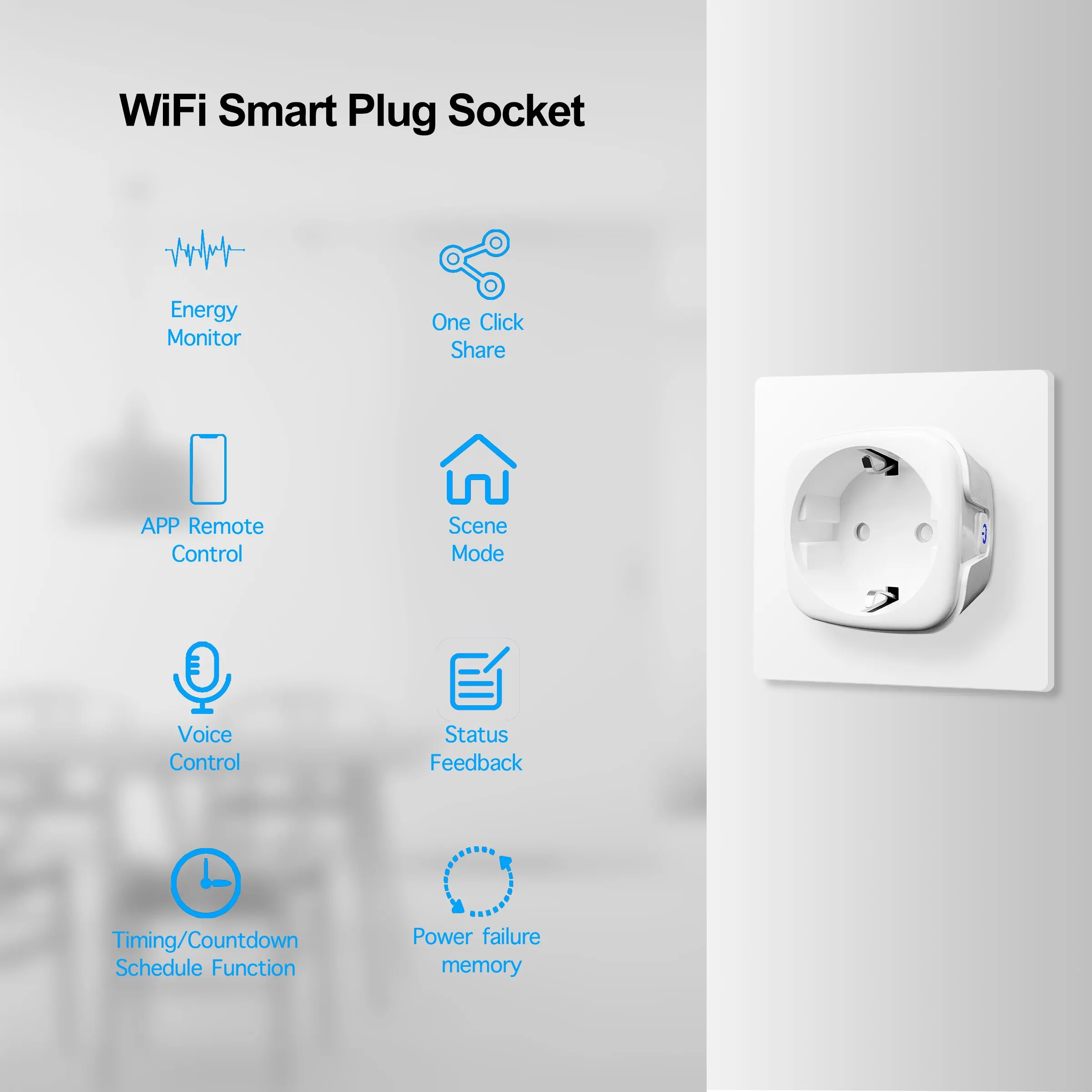 16A WiFi Air Conditioner Wall Plug Socket Outlet Companion IR Remote  Controller Smart Life Tuya Work with Alexa Google UK US DE - AliExpress