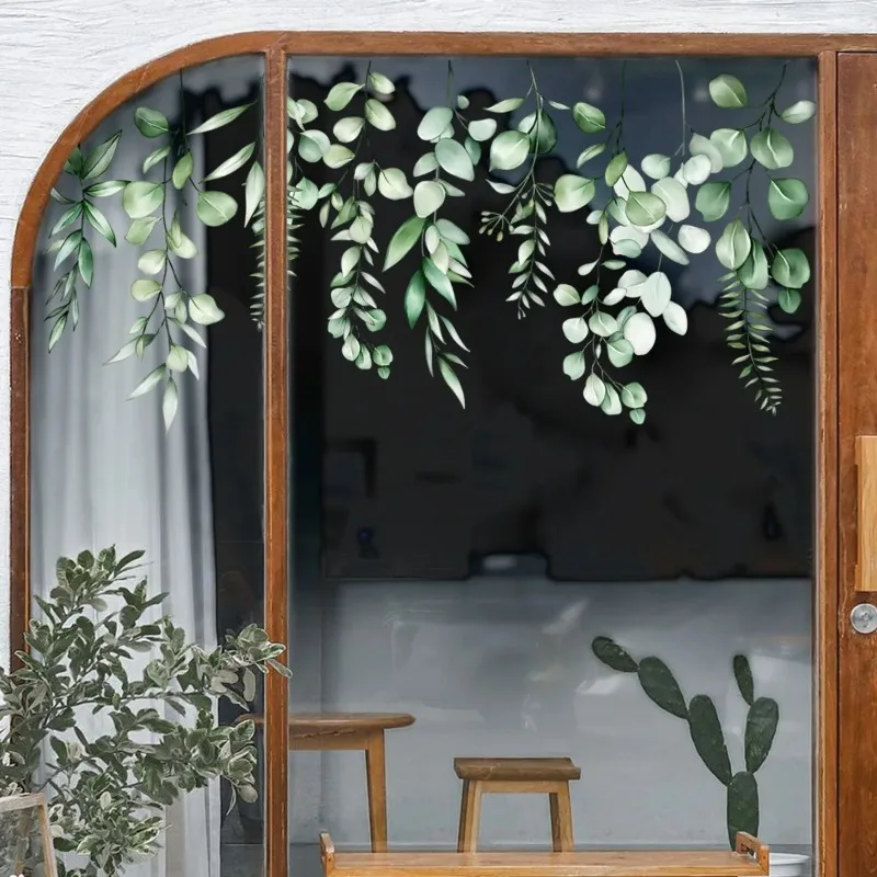 Glass Stickers Plant Flowers Flower Living Room Window Theme Decorative Wall Stickers Window