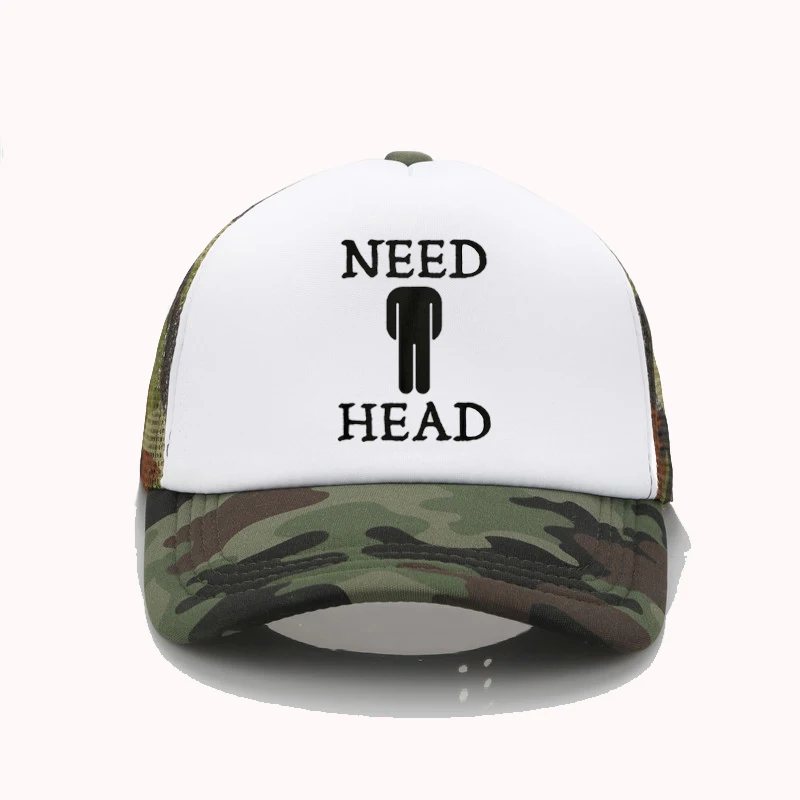 

Need Head Adult Humor Print Baseball Caps for Hip Hop Women Men Breathable Trucker caps adjustable sunshade Dad hat
