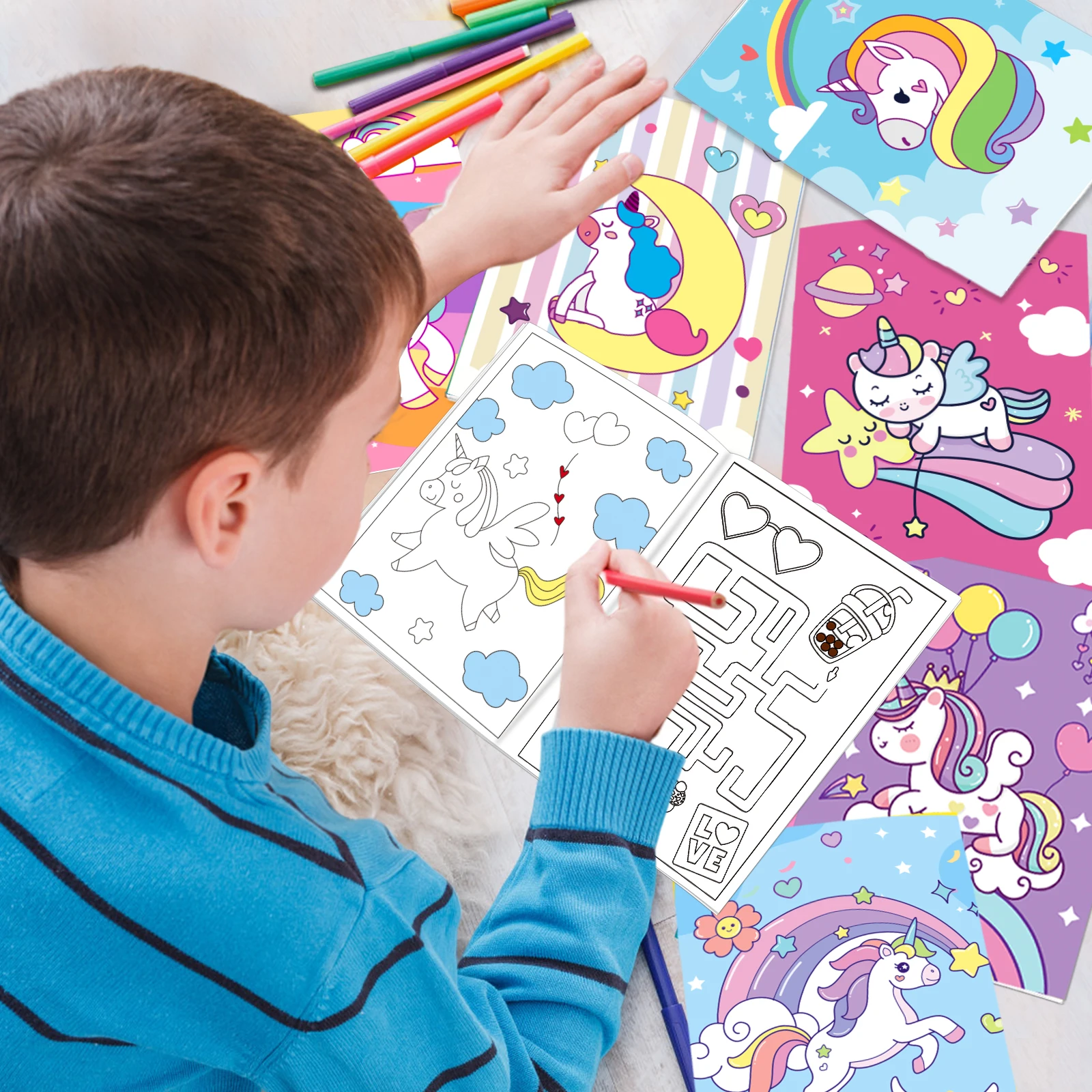 24-Pack Magic Horse Mini Coloring Books 6