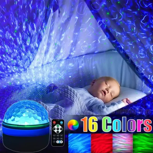 Projecteur LED de ciel étoilé, télécommande USB, projecteur rotatif aurore galaxie pour boule magique, décor d'ambiance de scène KTV 2