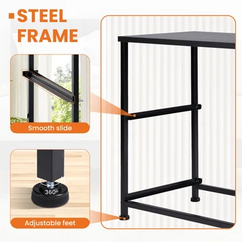 JHK Nightstand Bedside Coffee Sofa Tea Table Storage Closet Chest Clothes Display For Bedroom 2 Fabric Drawers Cabinet Furniture 6