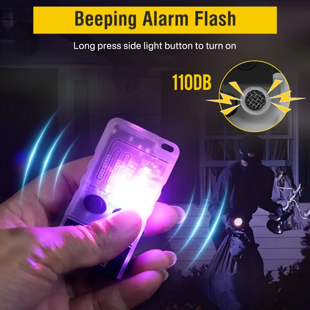 Turn Flash Front Flashlight Iphone BORUiT V20 Buzzer EDC LED