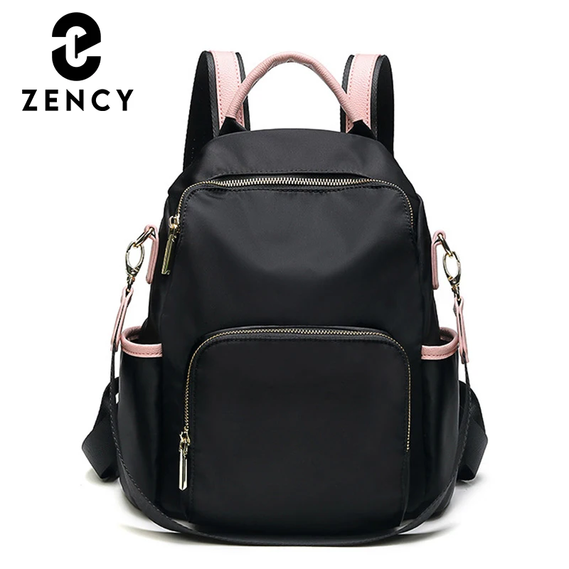 

Zency Soft Waterproof Nylon Women's Backpack Classic Vintage High Quality Female Teenager School Bags Commute Lady Shoulder Bag
