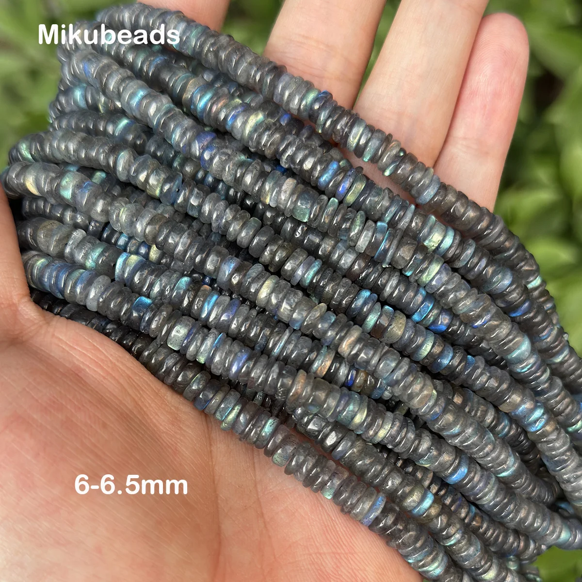 도매 천연 1.3-2.3*4.3-5mm A + 마다가스카르 Labradorite Rondelle 보석 만들기위한 부드러운 루즈 비즈 DIY 목걸이 팔찌