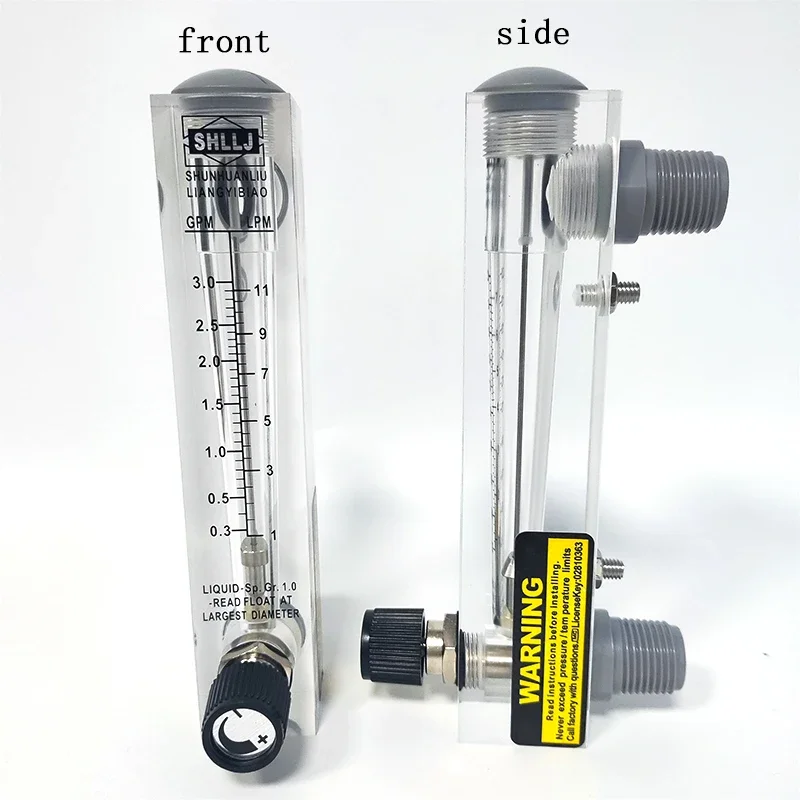 High-Precision Organic Glass Rotor Floater Panel Type Flow Meter Gauge Liquid Water Gas LZM 1Pcs