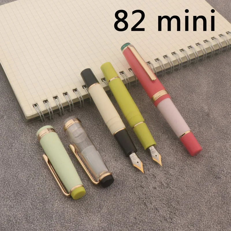 JinHao 82 Mini Fountain Pen Color match Plastic Spin Golden EF F M Nib Stationery Office School Supplies Writing Gift Pen