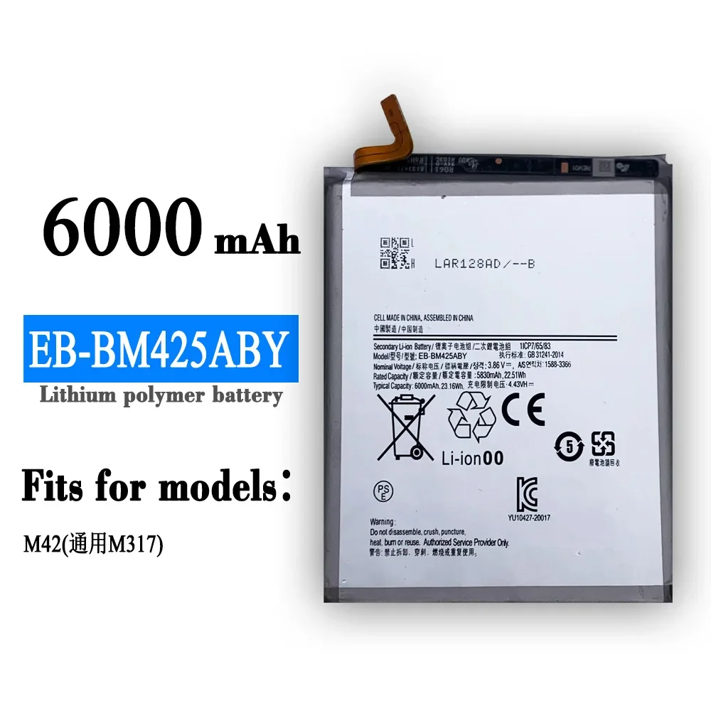 

EB-BM425ABY Orginal Replacement Battery For SAMSUNG Galaxy M42 5G Phone Rechargeable Internal Lithium Batteries + Free Tools