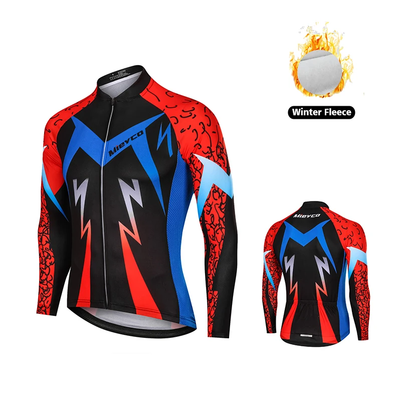 thumbnail image 1 of Jersey de Ciclismo para Hombre, Jersey térmico de lana para carreras, Top deportivo, chaquetas de manga larga para Ciclismo, Invierno 2023, 1 of 5